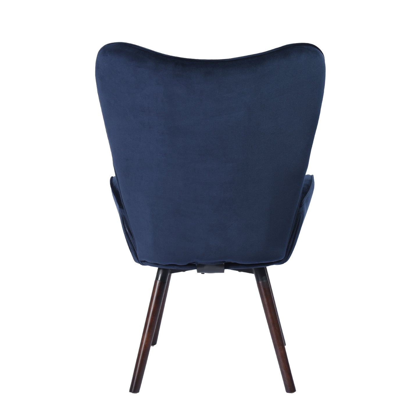 Velvet Accent Chair Modern Tufted Button Wingback Wooden Legs Kas