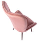 Velvet Accent Chair Modern Tufted Button Wingback Wooden Legs Kas