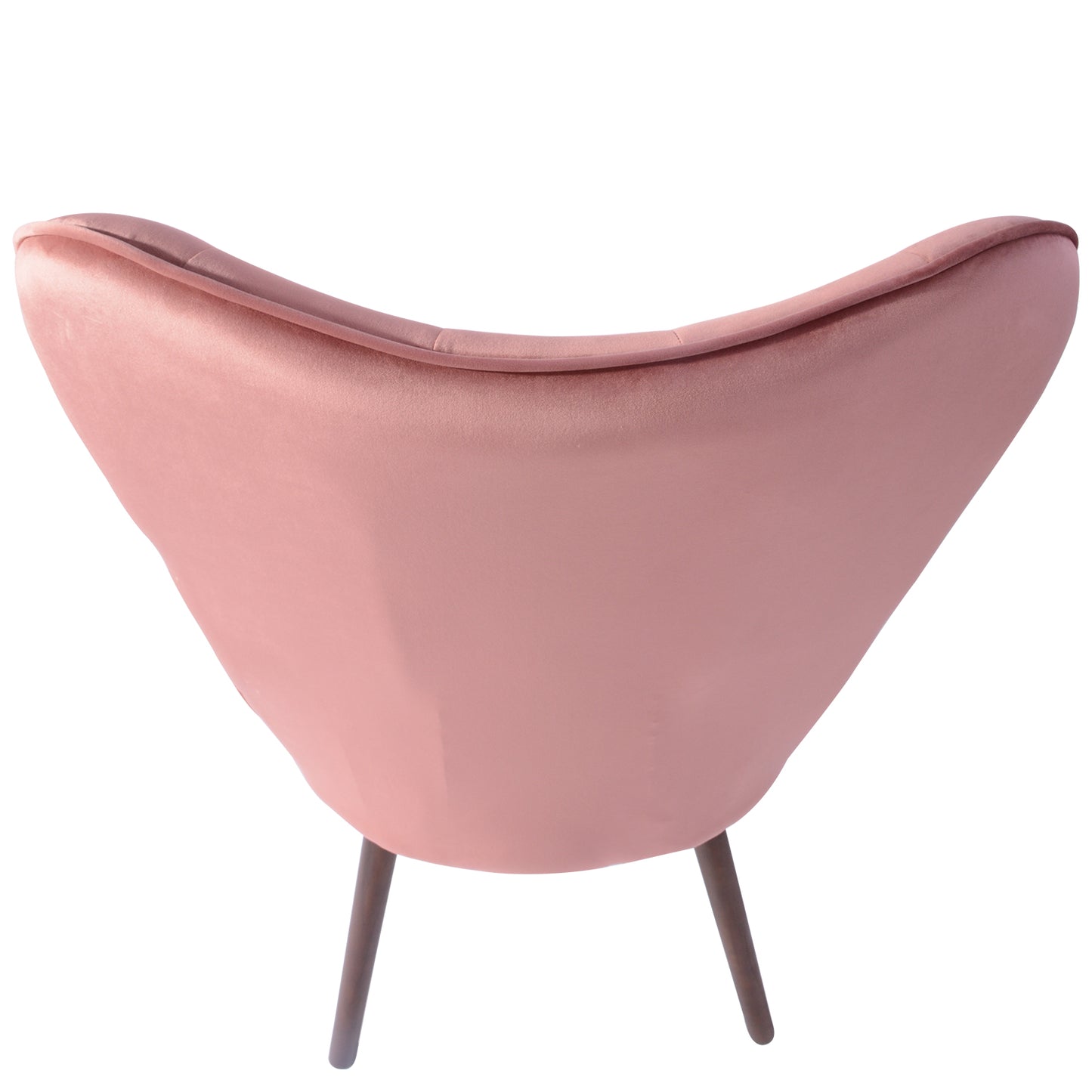 Velvet Accent Chair Modern Tufted Button Wingback Wooden Legs Kas