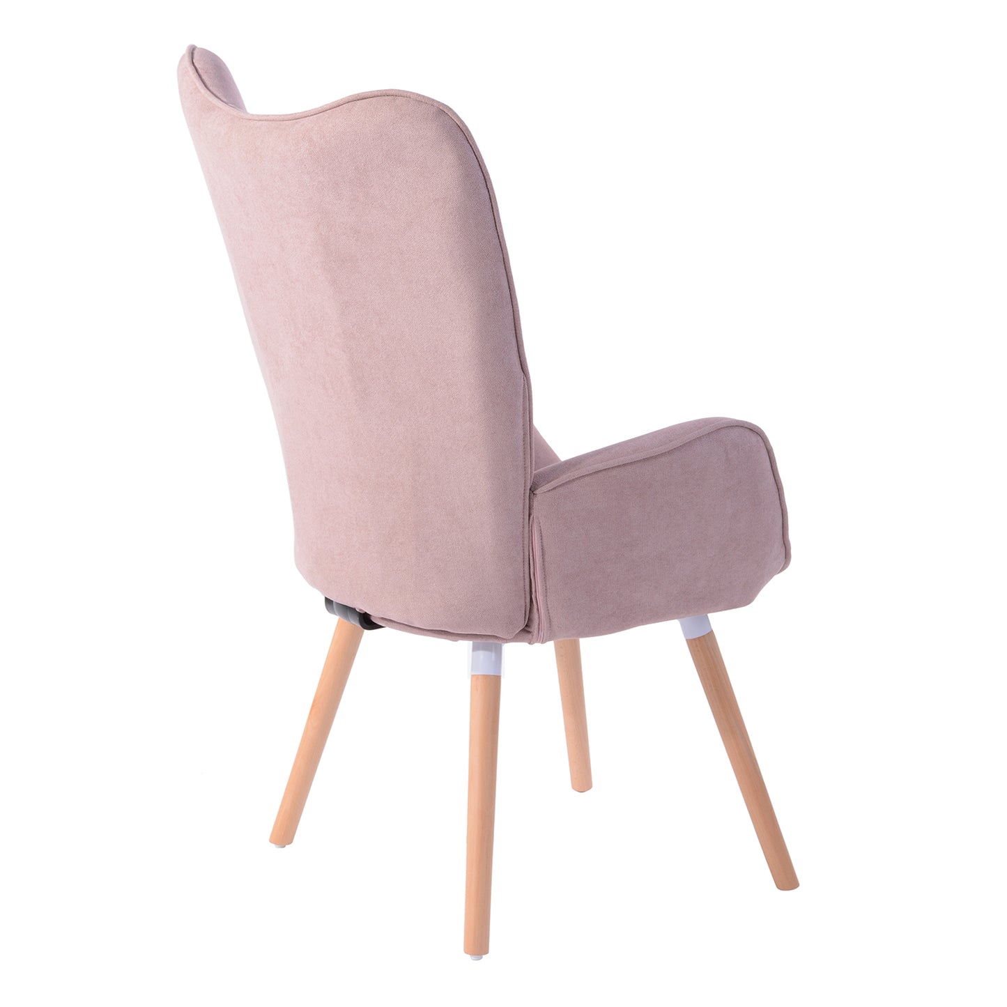 Fabric Accent Chair Modern Tufted Button Wingback Wooden Legs Kas