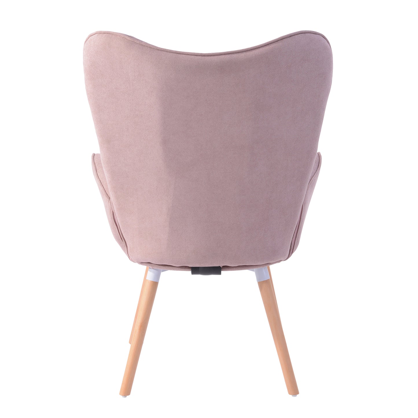 Fabric Accent Chair Modern Tufted Button Wingback Wooden Legs Kas