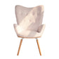 Velvet Accent Chair Modern Tufted Button Wingback Wooden Legs Kas