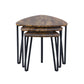 Set of 3 Nesting Coffee Table End Table Industrial Kauwhata