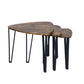 Set of 3 Nesting Coffee Table End Table Industrial Kauwhata