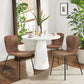 Dining Chairs Vintage PU Upholstered Metal Legs Koziello