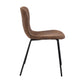 Dining Chairs Vintage PU Upholstered Metal Legs Koziello