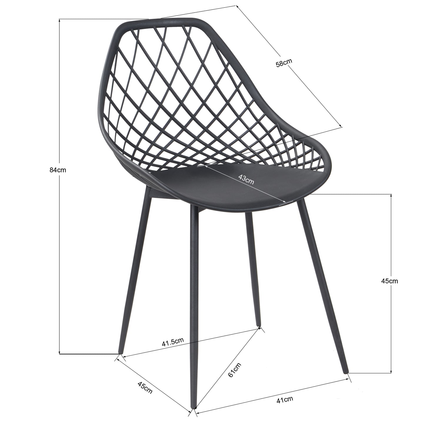Dining Chairs Design Plastic Seat Metal Legs Kroos