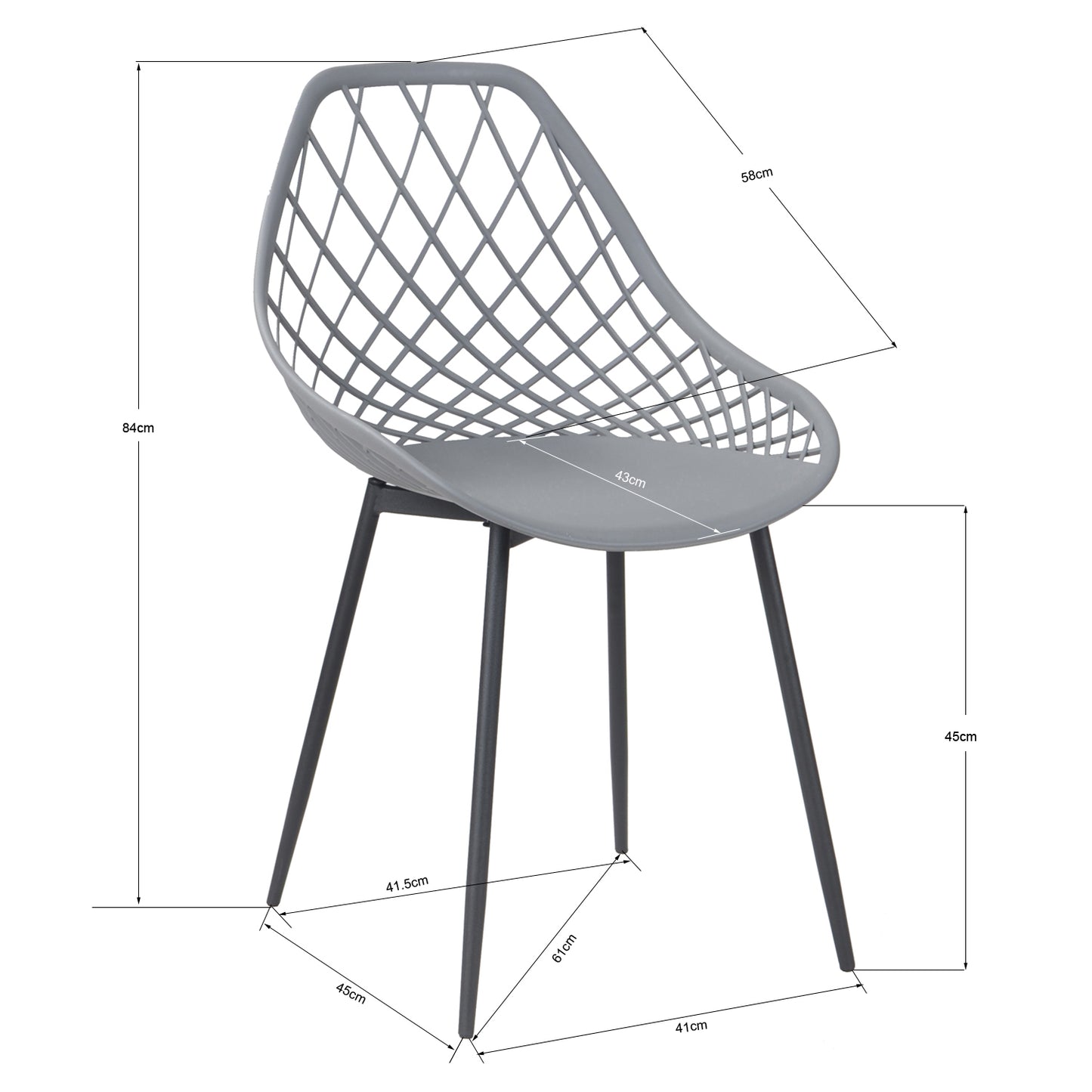 Dining Chairs Design Plastic Seat Metal Legs Kroos