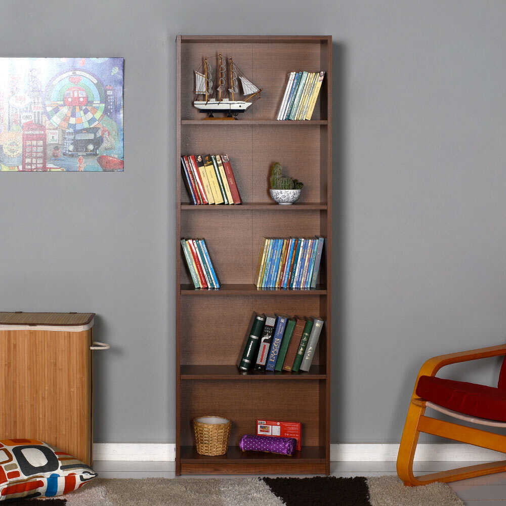 Bookcase W/ Five Section Walnut KTP