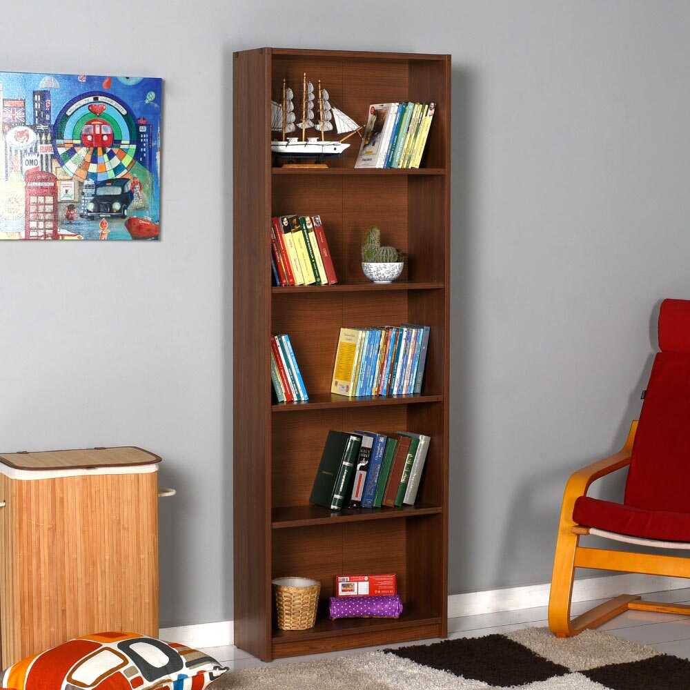 Bookcase W/ Five Section Walnut KTP