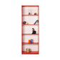 Bookcase W/ Five Section Red KTP