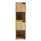 Bookcase with 2 Shelves and 2 Doors Bookshelf Storage Lata