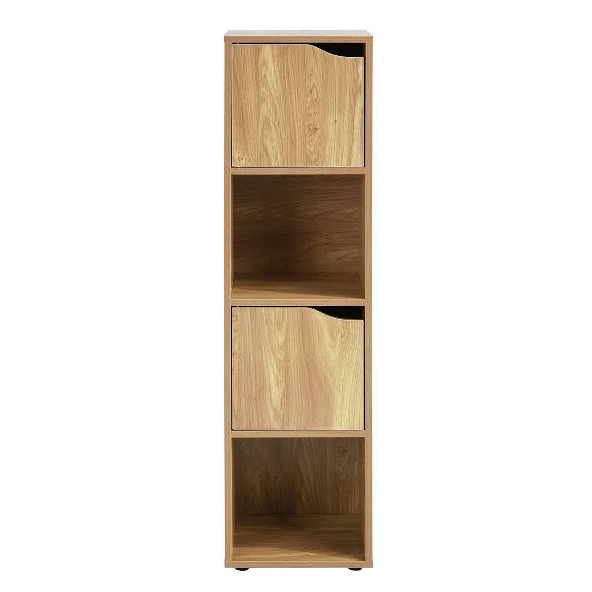 Bookcase with 2 Shelves and 2 Doors Bookshelf Storage Lata