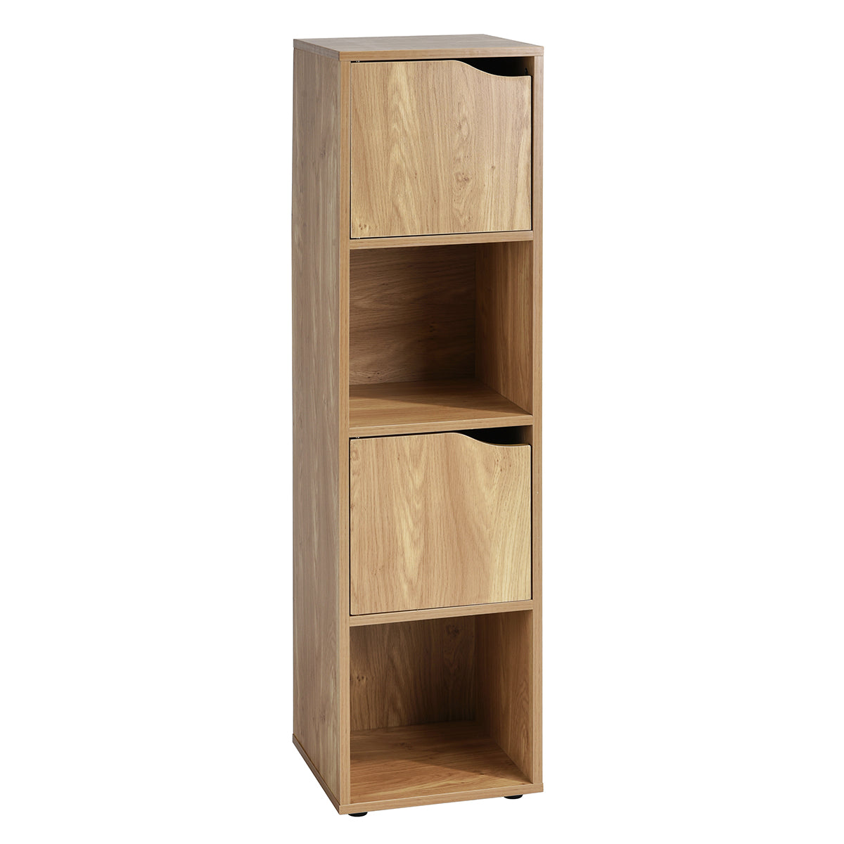 Bookcase with 2 Shelves and 2 Doors Bookshelf Storage Lata
