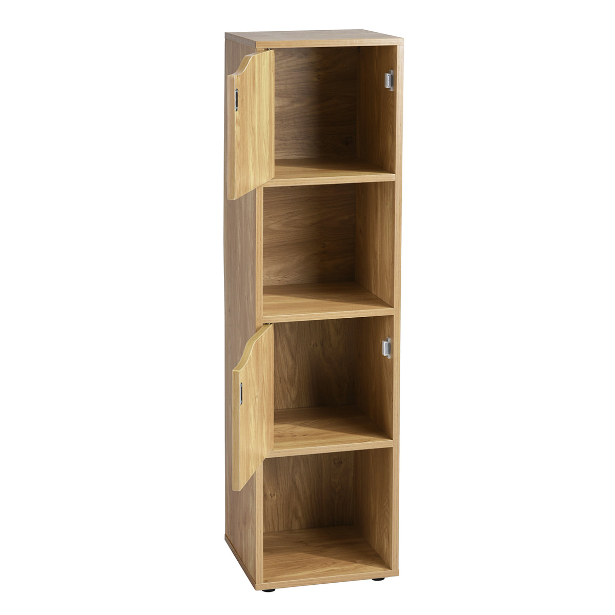 Bookcase with 2 Shelves and 2 Doors Bookshelf Storage Lata