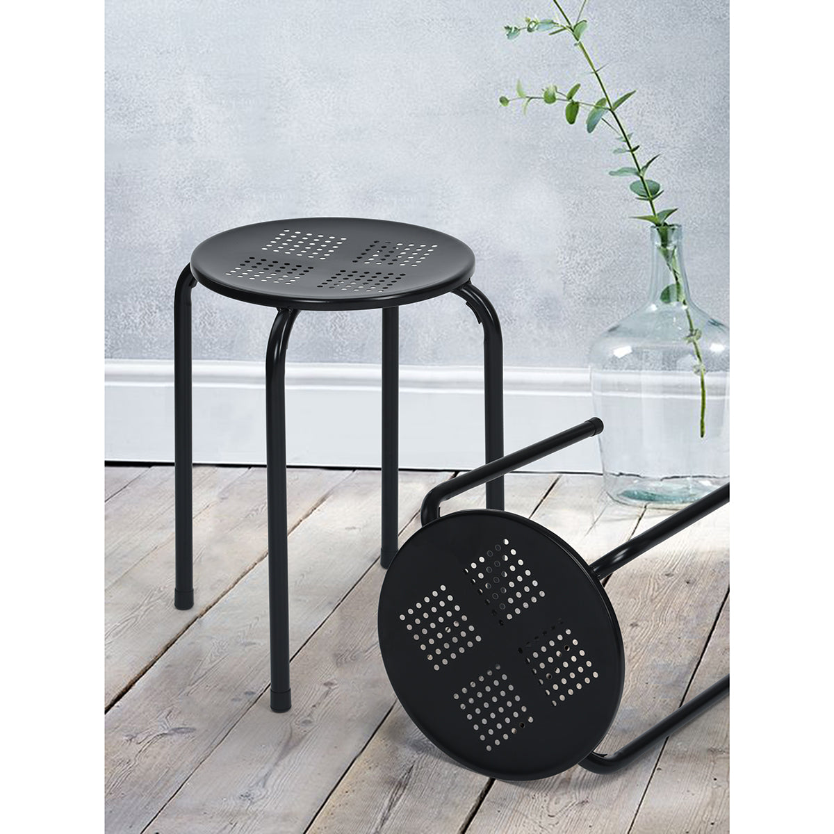Plastic Stackable Stools Lemon