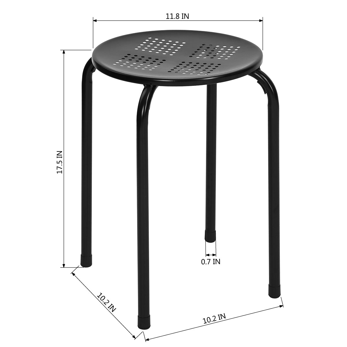 Plastic Stackable Stools Lemon