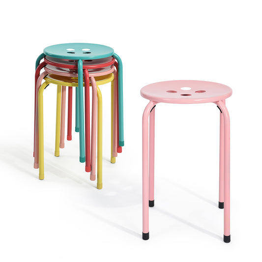 Plastic Stackable Stools Lemon