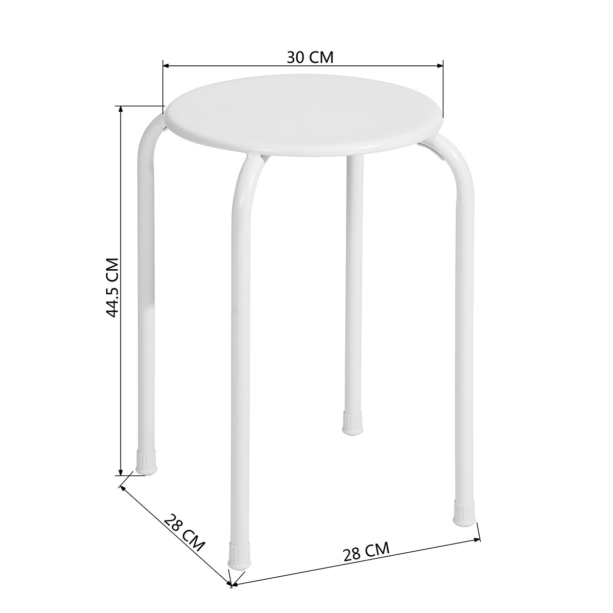 Plastic Stackable Stools Lemon