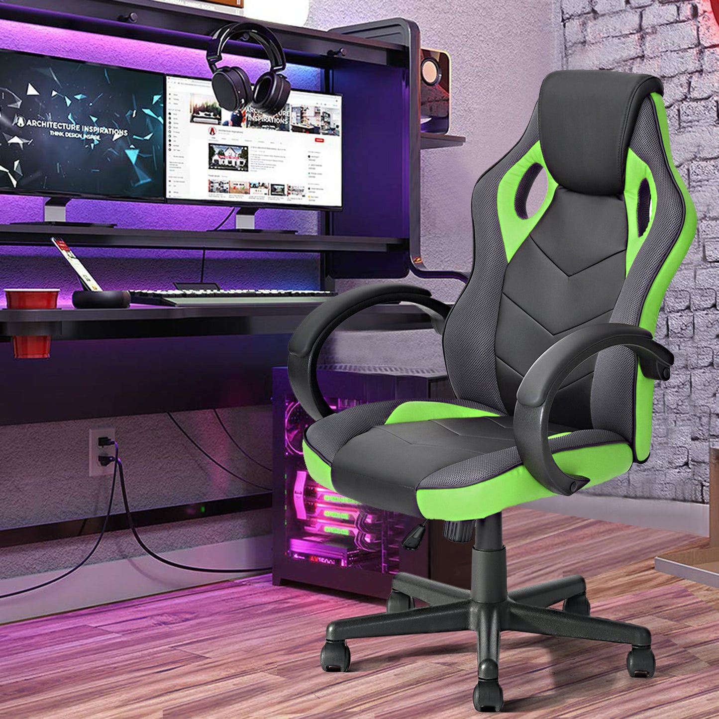 Gaming Chair Racing Office Chair Seat Height Adjustment Linton