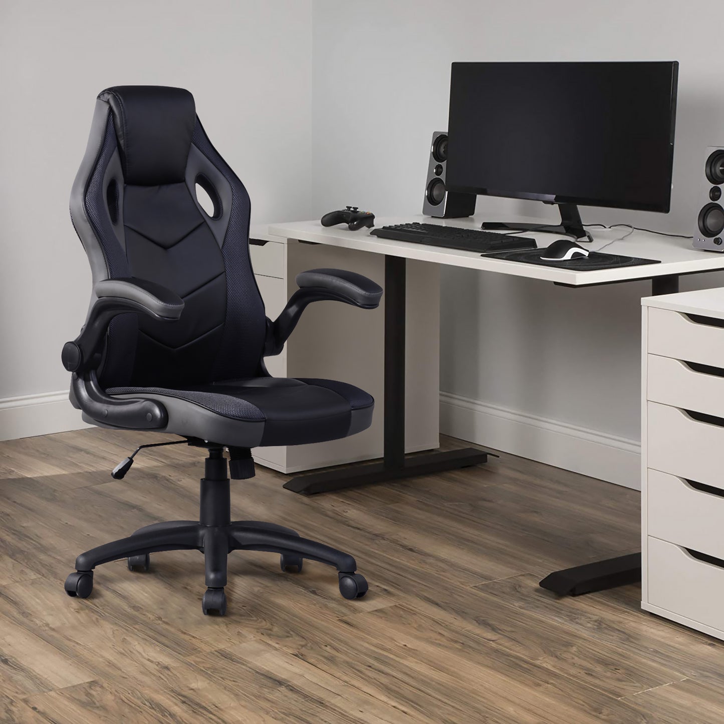 Gaming Chair Racing Office Chair Recliner Swivel Seat Height and Armrest Adjustable Little