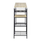 Set of 3 Breakfast Set 1 Table with 2 Folding Stools Dining Lueneburg