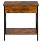 End Table with Charging Station Sofa Table Narrow with USB Ports Lutie