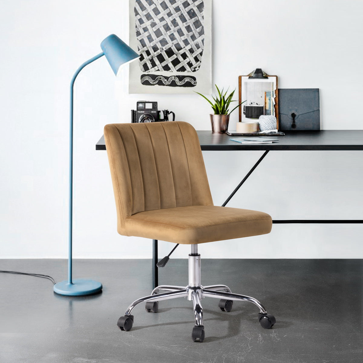 Fabric Upholstered Swivel Ergonomic Home Office Chair Maker