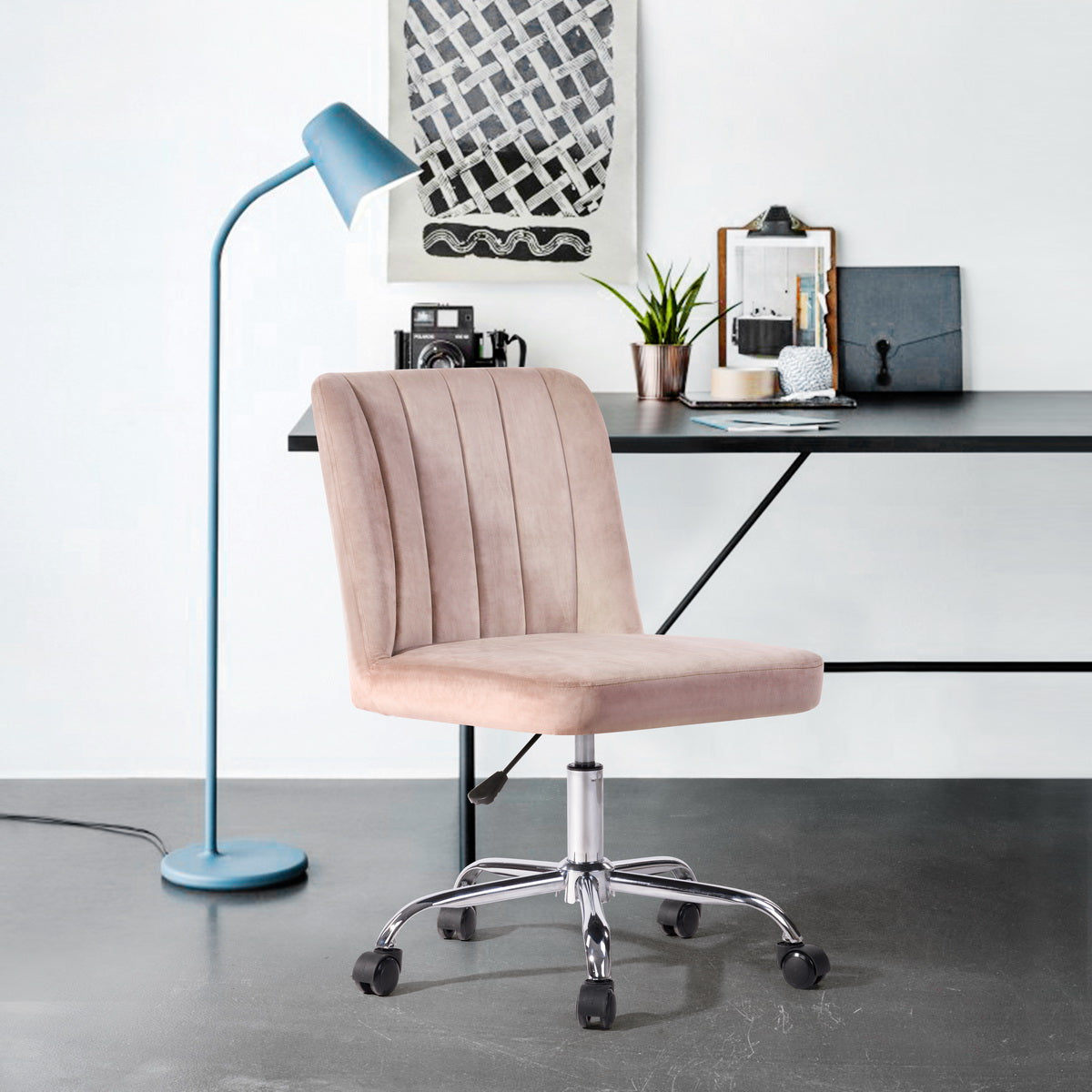 Fabric Upholstered Swivel Ergonomic Home Office Chair Maker