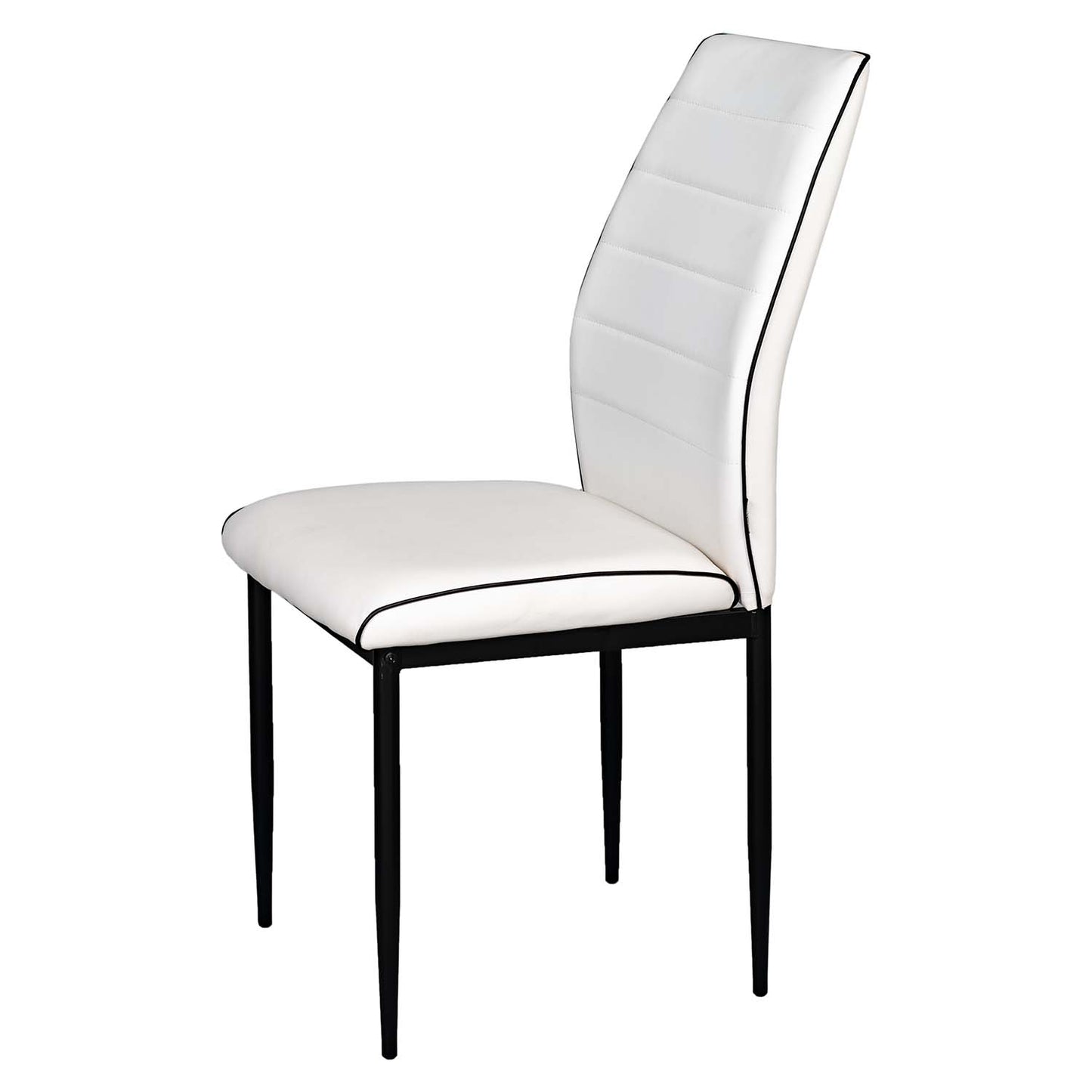 Dining Chairs PVC Upholstered Metal Legs Malika