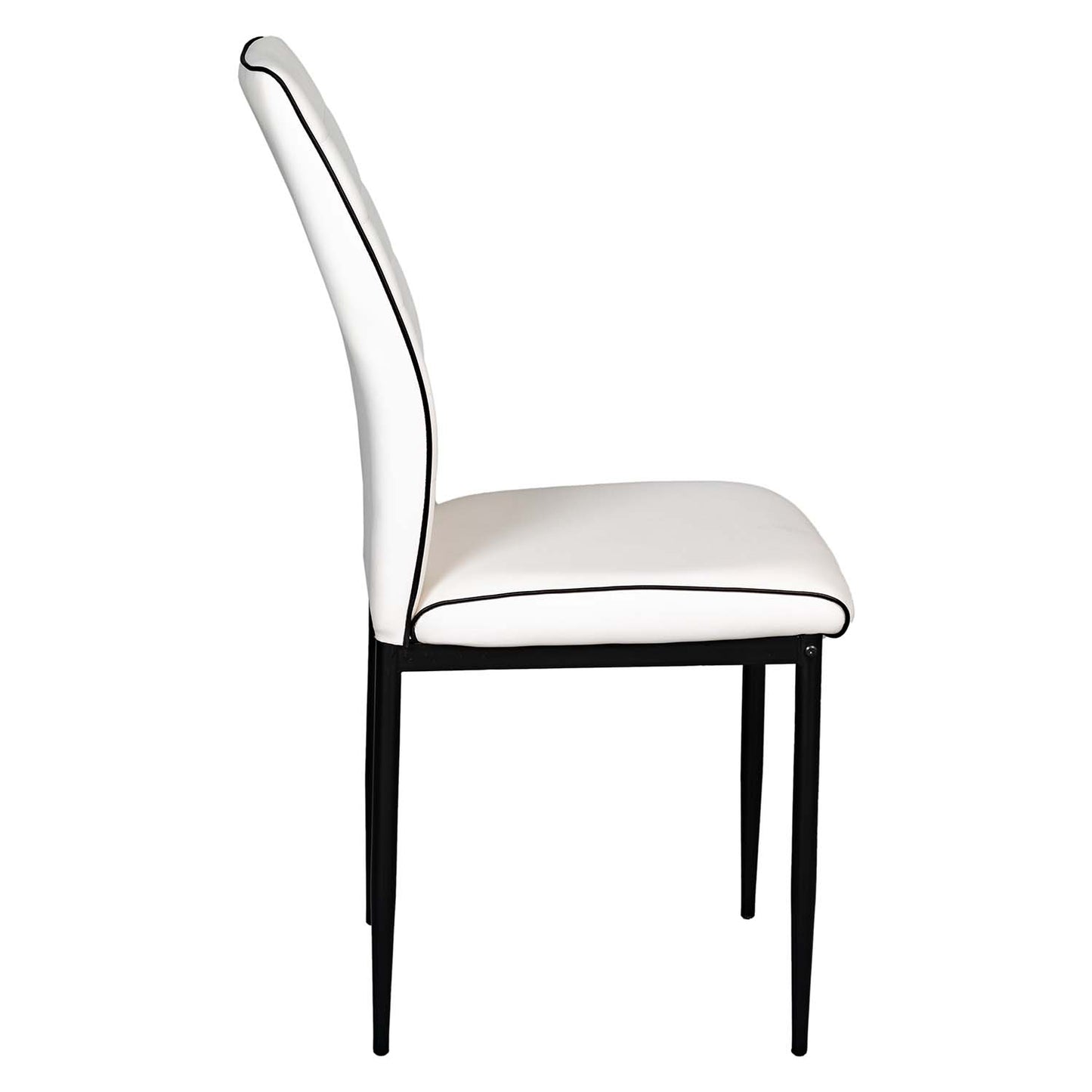 Dining Chairs PVC Upholstered Metal Legs Malika