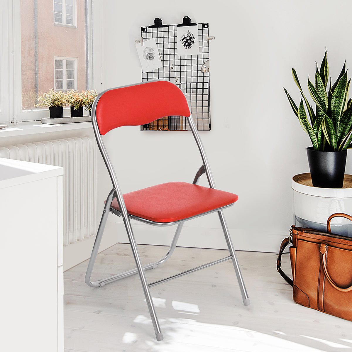 PVC Upholstered Folding Chairs Mango