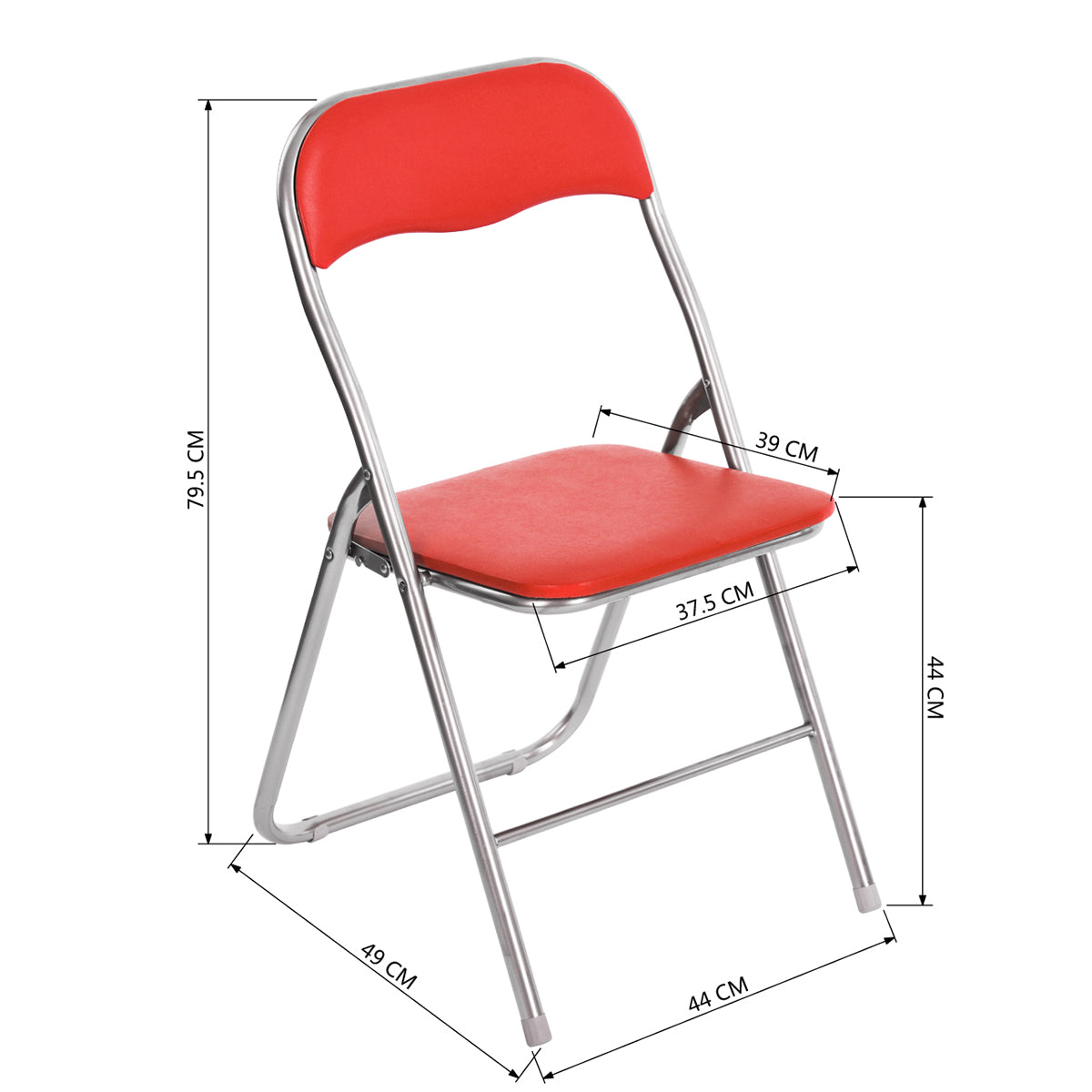 PVC Upholstered Folding Chairs Mango