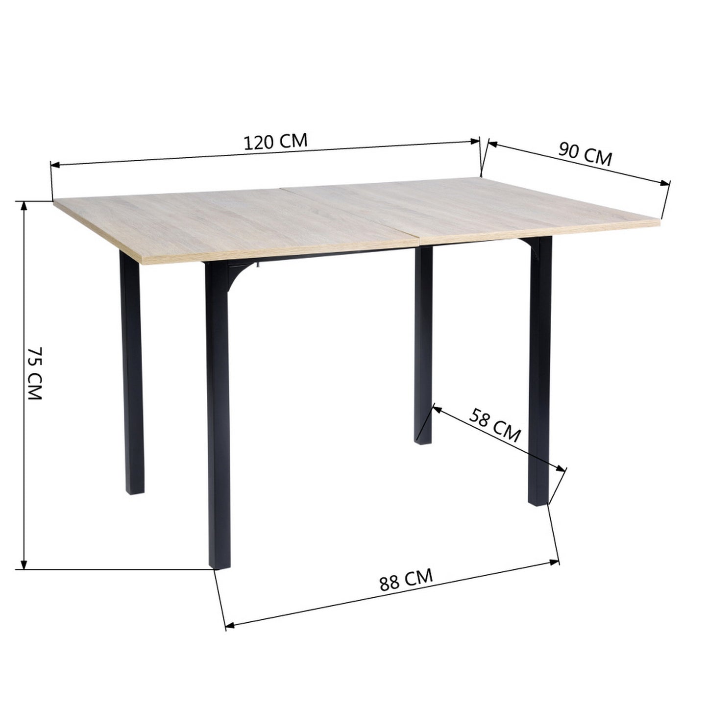 Dropleaf Extendable Dining Table Rectangular  Marlowe