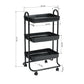 Rolling Plastic Kitchen Trolley Serving Cart Marmion