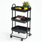 Rolling Plastic Kitchen Trolley Serving Cart Marmion