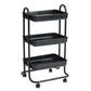 Rolling Plastic Kitchen Trolley Serving Cart Marmion