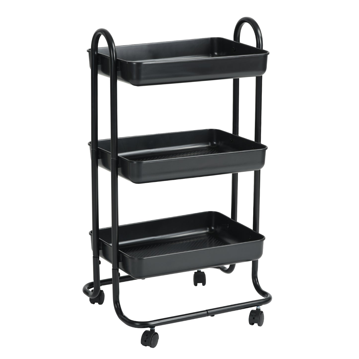 Rolling Plastic Kitchen Trolley Serving Cart Marmion
