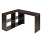 L-Shaped Computer Office Desk with 4 Cube Storage Mccoy