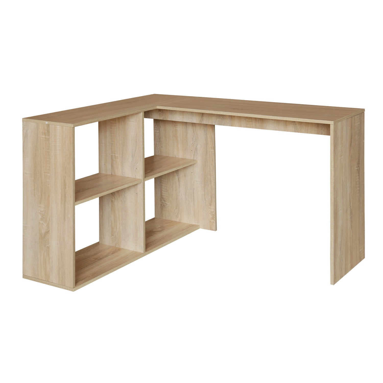 L Shaped Computer Office Desk with 4 Cube Storage Mccoy Home Make