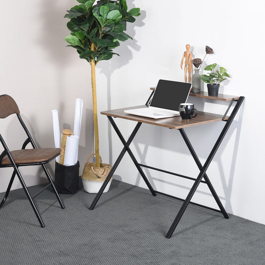 Folding Desk Writing Computer Desk with Shelf Megan