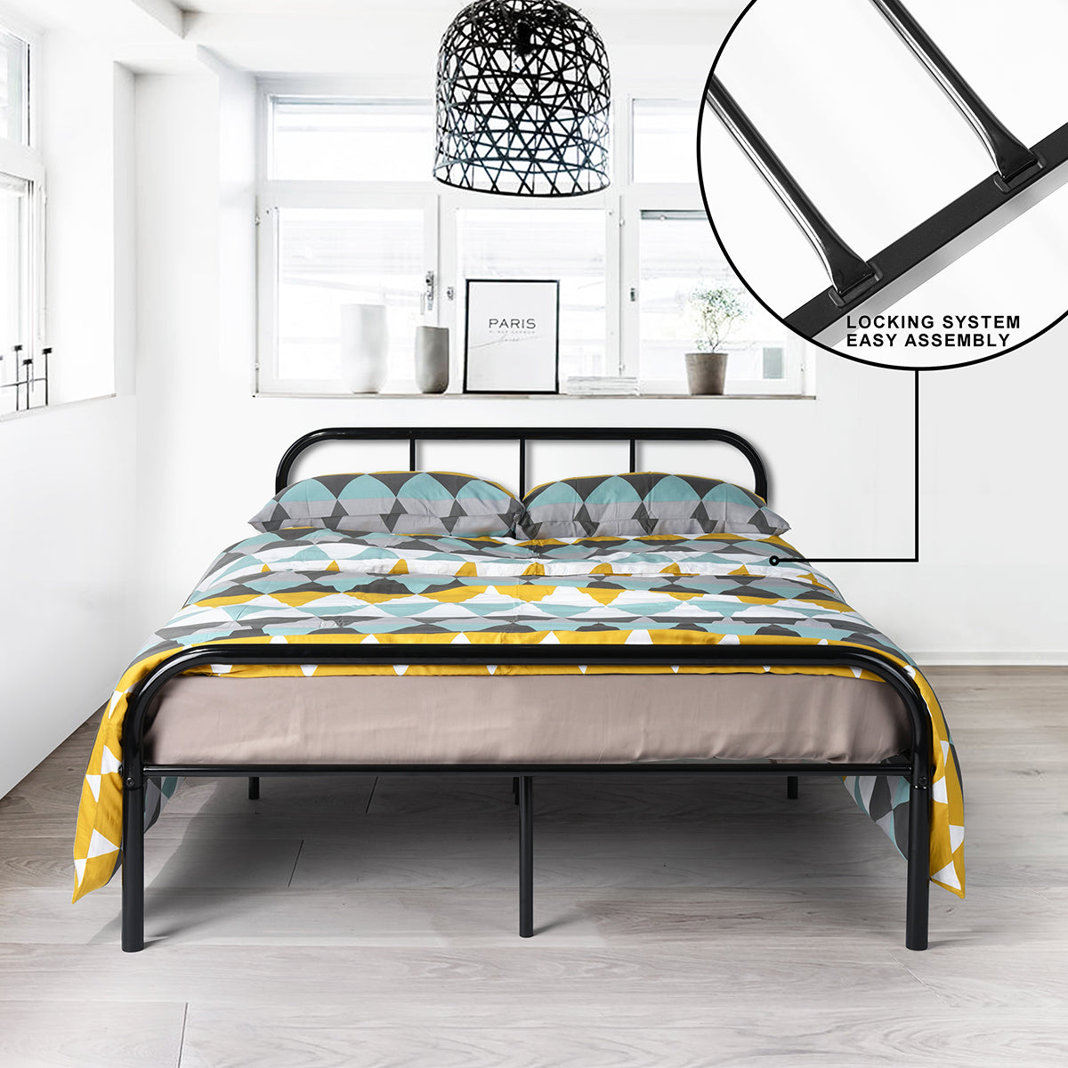 Double Bed Metal Bed Frame Milo
