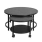 Nesting End Coffee Table Set of 2 Rolling Neka