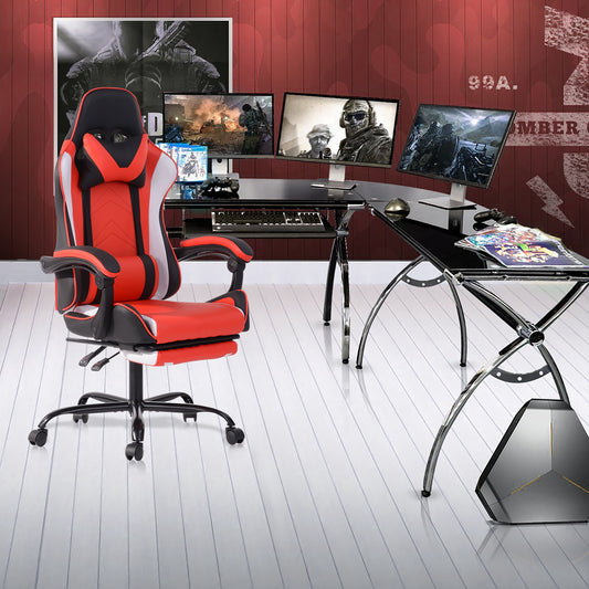 Gaming Chair Racing Office Chair Recliner Swivel with Headrest and Lumbar Pillow Nuggets