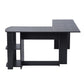 L-Shaped Computer Office Desk with with Storage Shelves Nuno