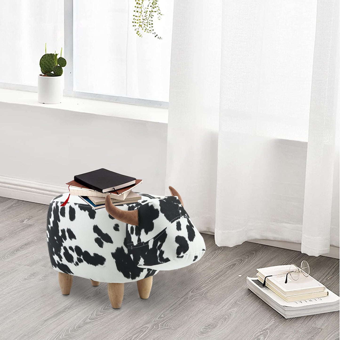 Storage Ottoman Animal Bench Upholstered Footrest Stool Olesen