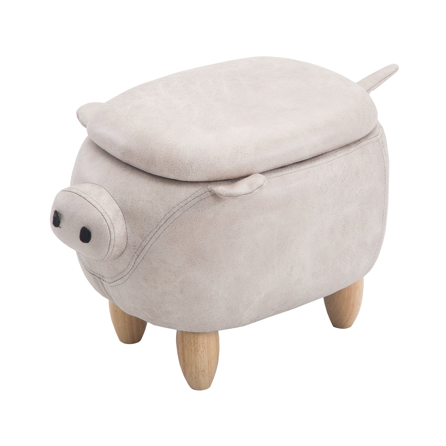 Storage Ottoman Animal Bench Upholstered Footrest Stool Olesen