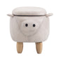Storage Ottoman Animal Bench Upholstered Footrest Stool Olesen