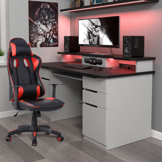 Gaming Chair Racing Office Chair Recliner Swivel with Headrest and Lumbar Pillow Opulent