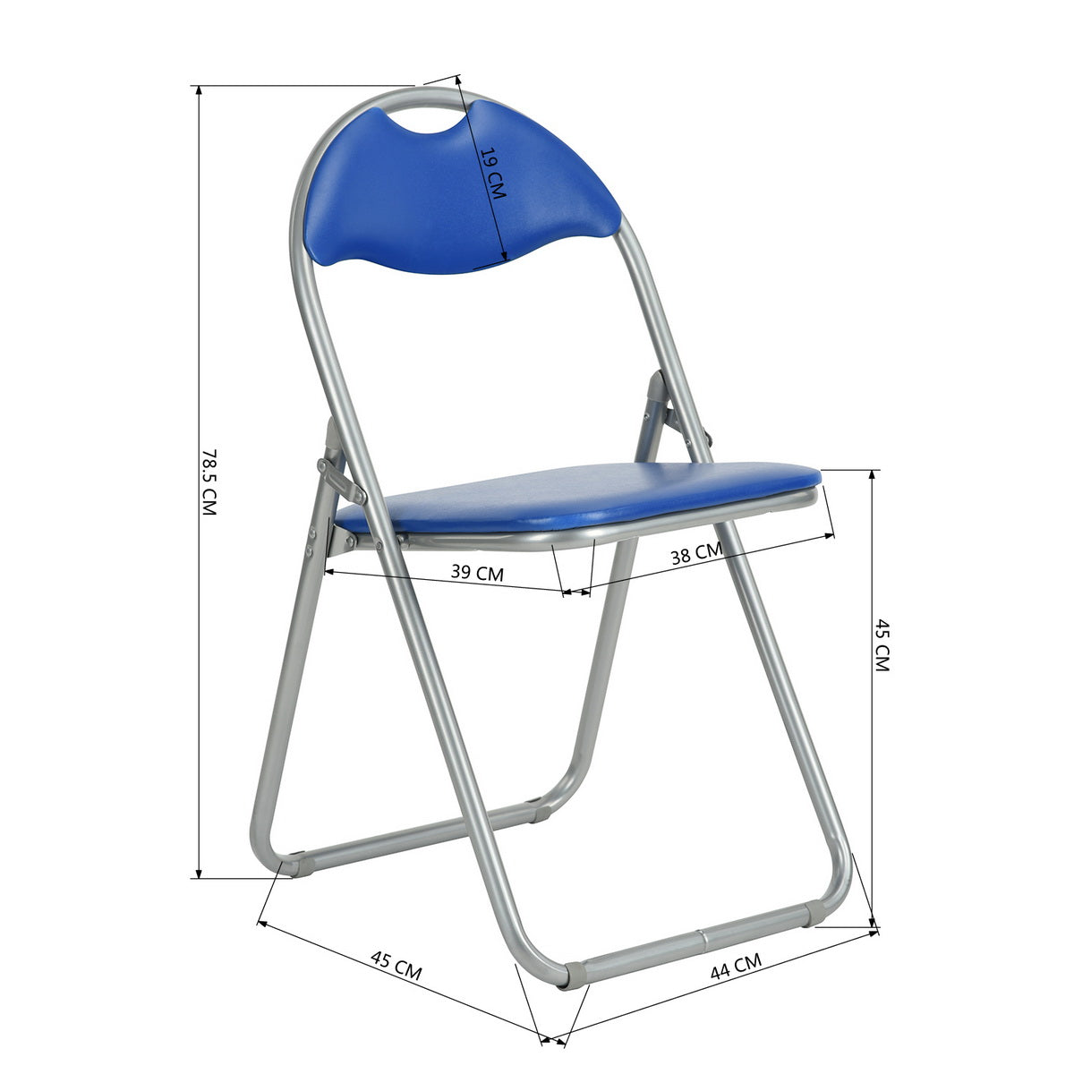 PVC Upholstered Folding Chairs Peacock